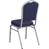 image:imageFlash Furniture HERCULES Series Crown Back Stacking Banquet Chair in Navy Blue Dot Patterned Fabric  Gold Vein FrameNavy FabricSilver Frame