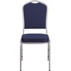 image:imageFlash Furniture HERCULES Series Crown Back Stacking Banquet Chair in Navy Blue Dot Patterned Fabric  Gold Vein FrameNavy FabricSilver Frame