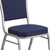 image:imageFlash Furniture HERCULES Series Crown Back Stacking Banquet Chair in Navy Blue Dot Patterned Fabric  Gold Vein FrameNavy FabricSilver Frame