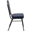 image:imageFlash Furniture HERCULES Series Crown Back Stacking Banquet Chair in Navy Blue Dot Patterned Fabric  Gold Vein FrameNavy VinylSilver Vein Frame