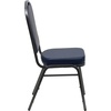 image:imageFlash Furniture HERCULES Series Crown Back Stacking Banquet Chair in Navy Blue Dot Patterned Fabric  Gold Vein FrameNavy VinylSilver Vein Frame
