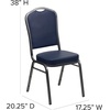 image:imageFlash Furniture HERCULES Series Crown Back Stacking Banquet Chair in Navy Blue Dot Patterned Fabric  Gold Vein FrameNavy VinylSilver Vein Frame