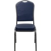 image:imageFlash Furniture HERCULES Series Crown Back Stacking Banquet Chair in Navy Blue Dot Patterned Fabric  Gold Vein FrameNavy VinylSilver Vein Frame