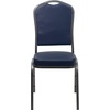 image:imageFlash Furniture HERCULES Series Crown Back Stacking Banquet Chair in Navy Blue Dot Patterned Fabric  Gold Vein FrameNavy VinylSilver Vein Frame