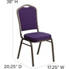 image:imageFlash Furniture HERCULES Series Crown Back Stacking Banquet Chair in Navy Blue Dot Patterned Fabric  Gold Vein FramePurple FabricGold Vein Frame