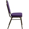 image:imageFlash Furniture HERCULES Series Crown Back Stacking Banquet Chair in Navy Blue Dot Patterned Fabric  Gold Vein FramePurple FabricGold Vein Frame