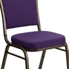 image:imageFlash Furniture HERCULES Series Crown Back Stacking Banquet Chair in Navy Blue Dot Patterned Fabric  Gold Vein FramePurple FabricGold Vein Frame