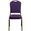 image:imageFlash Furniture HERCULES Series Crown Back Stacking Banquet Chair in Navy Blue Dot Patterned Fabric  Gold Vein FramePurple FabricGold Vein Frame
