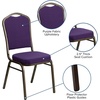 image:imageFlash Furniture HERCULES Series Crown Back Stacking Banquet Chair in Navy Blue Dot Patterned Fabric  Gold Vein FramePurple FabricGold Vein Frame