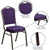 image:imageFlash Furniture HERCULES Series Crown Back Stacking Banquet Chair in Navy Blue Dot Patterned Fabric  Gold Vein FramePurple FabricGold Vein Frame