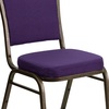 image:imageFlash Furniture HERCULES Series Crown Back Stacking Banquet Chair in Navy Blue Dot Patterned Fabric  Gold Vein FramePurple FabricGold Vein Frame