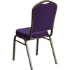 image:imageFlash Furniture HERCULES Series Crown Back Stacking Banquet Chair in Navy Blue Dot Patterned Fabric  Gold Vein FramePurple FabricGold Vein Frame