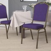 image:imageFlash Furniture HERCULES Series Crown Back Stacking Banquet Chair in Navy Blue Dot Patterned Fabric  Gold Vein FramePurple FabricGold Vein Frame