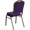 image:imageFlash Furniture HERCULES Series Crown Back Stacking Banquet Chair in Navy Blue Dot Patterned Fabric  Gold Vein FramePurple FabricGold Vein Frame
