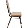 image:imageFlash Furniture HERCULES Series Crown Back Stacking Banquet Chair in Navy Blue Dot Patterned Fabric  Gold Vein FrameTan VinylCopper Vein Frame