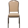 image:imageFlash Furniture HERCULES Series Crown Back Stacking Banquet Chair in Navy Blue Dot Patterned Fabric  Gold Vein FrameTan VinylCopper Vein Frame