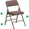 image:imageFlash Furniture HERCULES Series Curved Triple Braced amp Double Hinged Beige Vinyl Metal Folding ChairBeige FabricBeige Frame