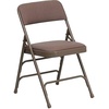 image:imageFlash Furniture HERCULES Series Curved Triple Braced amp Double Hinged Beige Vinyl Metal Folding ChairBeige FabricBeige Frame