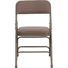 image:imageFlash Furniture HERCULES Series Curved Triple Braced amp Double Hinged Beige Vinyl Metal Folding ChairBeige FabricBeige Frame