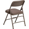 image:imageFlash Furniture HERCULES Series Curved Triple Braced amp Double Hinged Beige Vinyl Metal Folding ChairBeige FabricBeige Frame