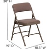 image:imageFlash Furniture HERCULES Series Curved Triple Braced amp Double Hinged Beige Vinyl Metal Folding ChairBeige FabricBeige Frame