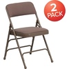 image:imageFlash Furniture HERCULES Series Curved Triple Braced amp Double Hinged Beige Vinyl Metal Folding ChairBeige FabricBeige Frame