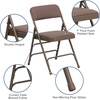 image:imageFlash Furniture HERCULES Series Curved Triple Braced amp Double Hinged Beige Vinyl Metal Folding ChairBeige FabricBeige Frame