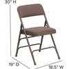 image:imageFlash Furniture HERCULES Series Curved Triple Braced amp Double Hinged Beige Vinyl Metal Folding ChairBeige FabricBeige Frame