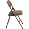 image:imageFlash Furniture HERCULES Series Curved Triple Braced amp Double Hinged Beige Vinyl Metal Folding ChairBeige FabricBeige Frame