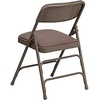 image:imageFlash Furniture HERCULES Series Curved Triple Braced amp Double Hinged Beige Vinyl Metal Folding ChairBeige FabricBeige Frame