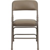 image:imageFlash Furniture HERCULES Series Curved Triple Braced amp Double Hinged Beige Vinyl Metal Folding ChairBeige VinylBeige Frame