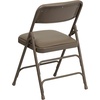 image:imageFlash Furniture HERCULES Series Curved Triple Braced amp Double Hinged Beige Vinyl Metal Folding ChairBeige VinylBeige Frame