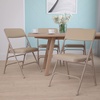 image:imageFlash Furniture HERCULES Series Curved Triple Braced amp Double Hinged Beige Vinyl Metal Folding ChairBeige VinylBeige Frame