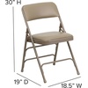 image:imageFlash Furniture HERCULES Series Curved Triple Braced amp Double Hinged Beige Vinyl Metal Folding ChairBeige VinylBeige Frame