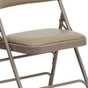 image:imageFlash Furniture HERCULES Series Curved Triple Braced amp Double Hinged Beige Vinyl Metal Folding ChairBeige VinylBeige Frame