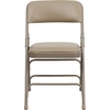 image:imageFlash Furniture HERCULES Series Curved Triple Braced amp Double Hinged Beige Vinyl Metal Folding ChairBeige VinylBeige Frame