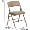 image:imageFlash Furniture HERCULES Series Curved Triple Braced amp Double Hinged Beige Vinyl Metal Folding ChairBeige VinylBeige Frame