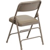 image:imageFlash Furniture HERCULES Series Curved Triple Braced amp Double Hinged Beige Vinyl Metal Folding ChairBeige VinylBeige Frame