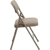 image:imageFlash Furniture HERCULES Series Curved Triple Braced amp Double Hinged Beige Vinyl Metal Folding ChairBeige VinylBeige Frame