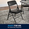 image:imageFlash Furniture HERCULES Series Curved Triple Braced amp Double Hinged Beige Vinyl Metal Folding ChairBlack VinylBlack Frame