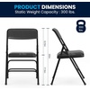 image:imageFlash Furniture HERCULES Series Curved Triple Braced amp Double Hinged Beige Vinyl Metal Folding ChairBlack VinylBlack Frame