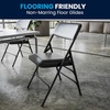 image:imageFlash Furniture HERCULES Series Curved Triple Braced amp Double Hinged Beige Vinyl Metal Folding ChairBlack VinylBlack Frame