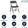 image:imageFlash Furniture HERCULES Series Curved Triple Braced amp Double Hinged Beige Vinyl Metal Folding ChairBlack VinylBlack Frame