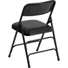image:imageFlash Furniture HERCULES Series Curved Triple Braced amp Double Hinged Beige Vinyl Metal Folding ChairBlack VinylBlack Frame