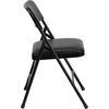 image:imageFlash Furniture HERCULES Series Curved Triple Braced amp Double Hinged Beige Vinyl Metal Folding ChairBlack VinylBlack Frame