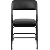 image:imageFlash Furniture HERCULES Series Curved Triple Braced amp Double Hinged Beige Vinyl Metal Folding ChairBlack VinylBlack Frame