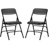 image:imageFlash Furniture HERCULES Series Curved Triple Braced amp Double Hinged Beige Vinyl Metal Folding ChairBlack VinylBlack Frame