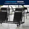 image:imageFlash Furniture HERCULES Series Curved Triple Braced amp Double Hinged Beige Vinyl Metal Folding ChairBlack VinylBlack Frame