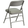 image:imageFlash Furniture HERCULES Series Curved Triple Braced amp Double Hinged Beige Vinyl Metal Folding ChairGray VinylGray Frame