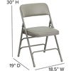 image:imageFlash Furniture HERCULES Series Curved Triple Braced amp Double Hinged Beige Vinyl Metal Folding ChairGray VinylGray Frame